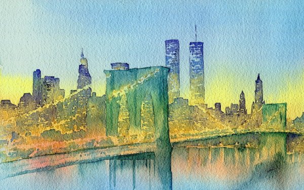 Живопись Нью Йорк акварель