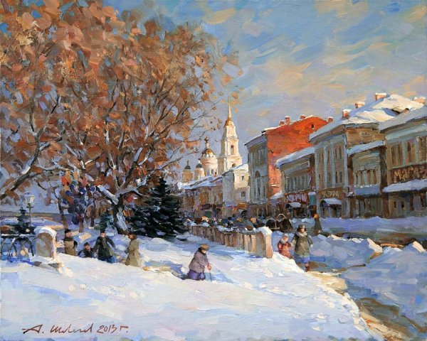 Снег в Москве. Художник: Сергей Соловьев