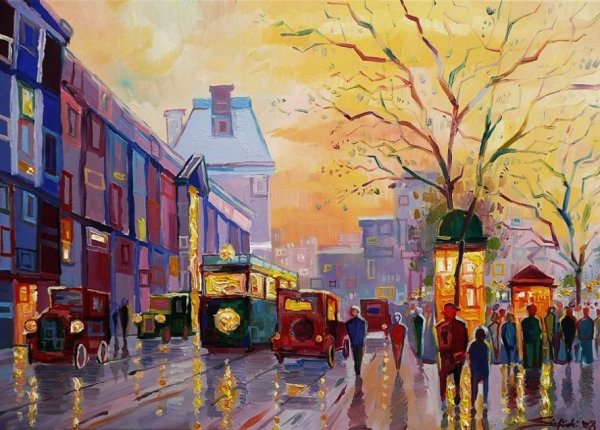 Томас Шаллер акварель города