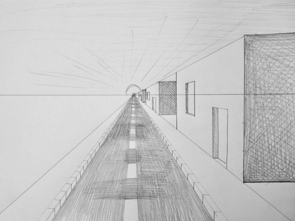 Линейная перспектива с одной точкой схода