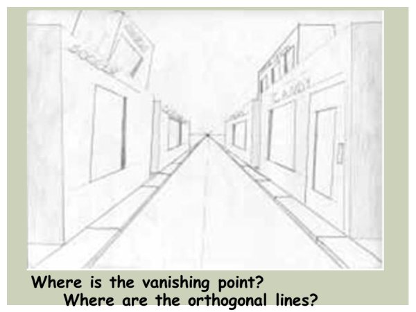 Перспектива с одной точкой схода город