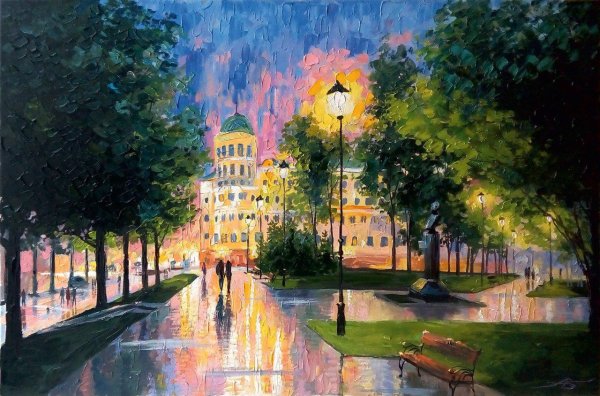 Осенние городские пейзажи Александра Болотова