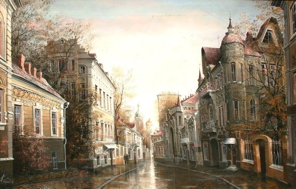 Александр Стародубов картины Старая Москва