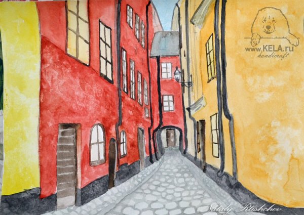 Городской пейзаж рисунок