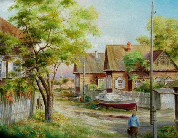 Город акварелью