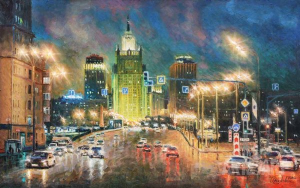 Художник Разживин Игорь Москва Сити