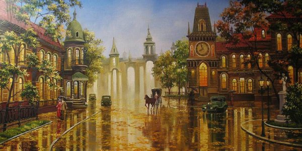 Картины Марии Гордеевой городские пейзажи