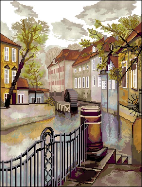 Старая Прага вышивка золотое Руно