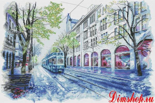 Набор для вышивания "Нова Слобода" Ре №08 3502 "трамвай "Семерочка"