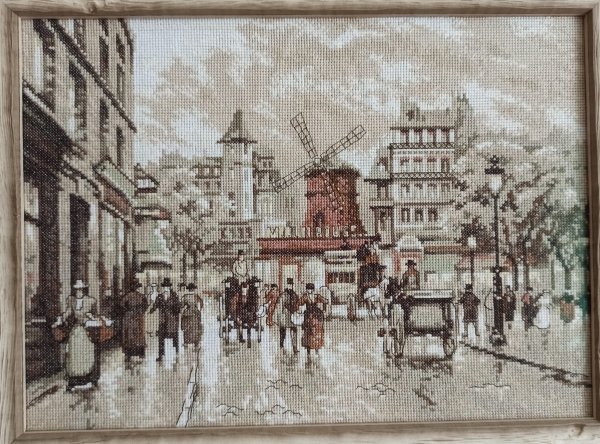Париж Мулен Руж вышивка крестом