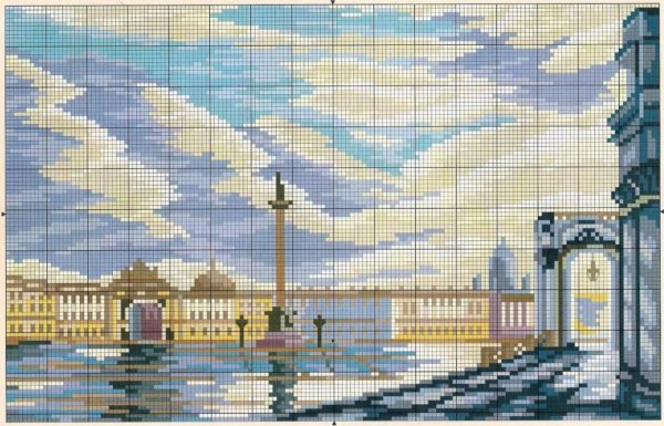 Вышивки крестом Риолис Петербургский мост