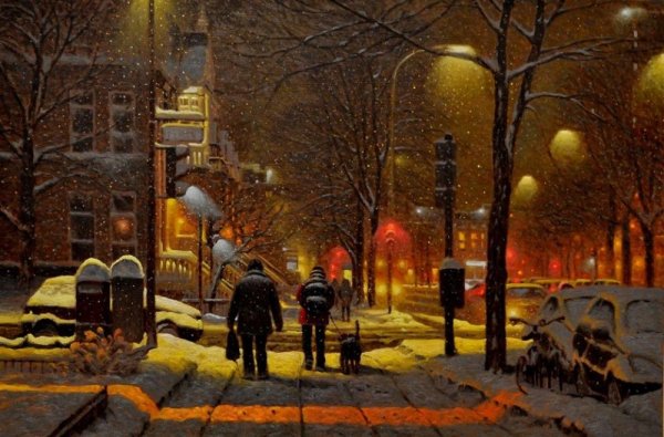 Заснеженный город