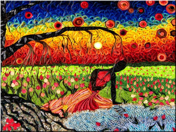 Пейзаж из квиллинга