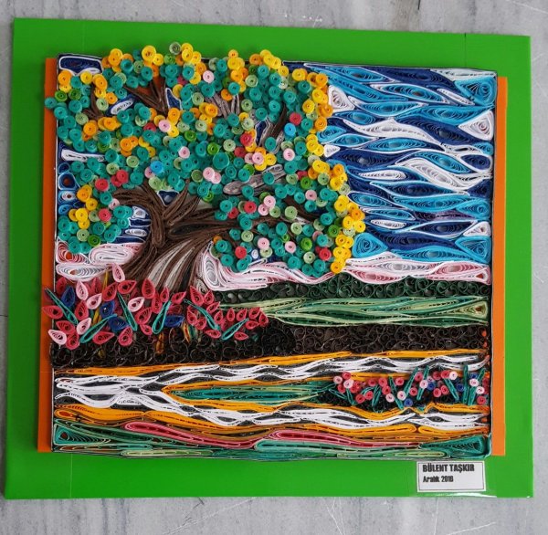 Пейзаж из квиллинга