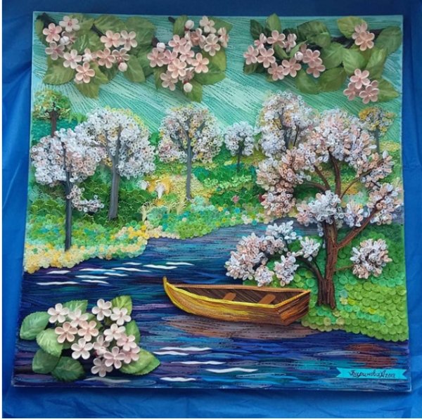 Картины из квиллинга природа