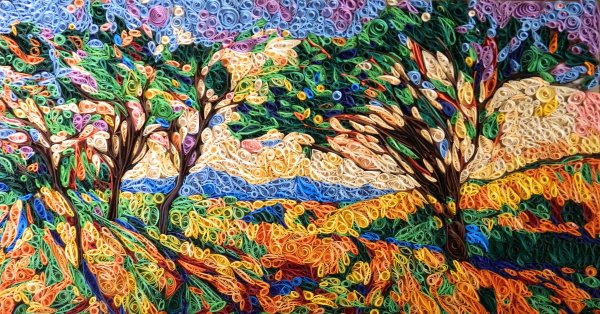 Пейзаж из квиллинга