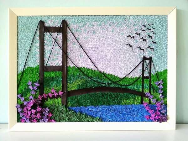Пейзажные картины из квиллинга