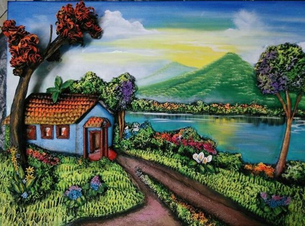 Квиллинг картины пейзажи