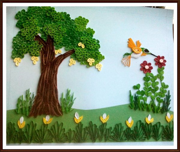 Пейзаж из квиллинга