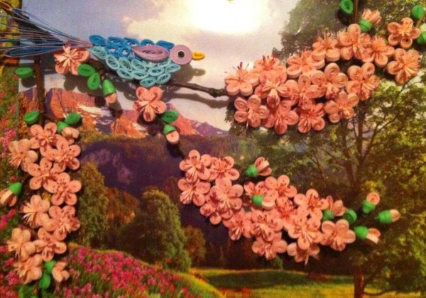 Пейзаж из квиллинга