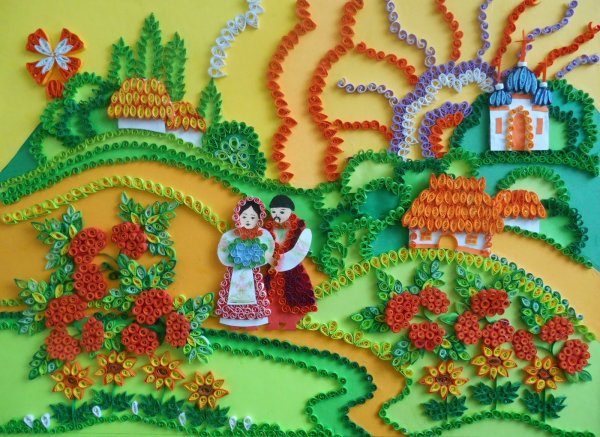 Пейзаж в технике квиллинг