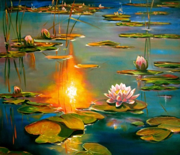 Лотосовый пруд китайская живопись