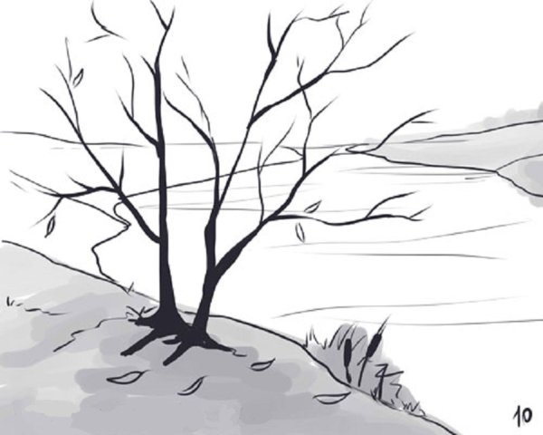 Осень карандашом