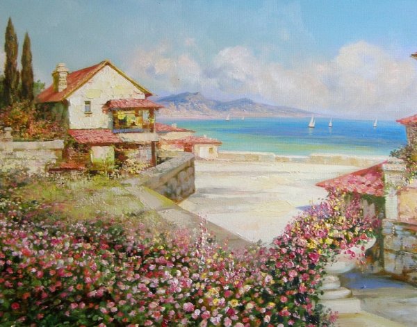 Пейзаж Тосканы мастихином