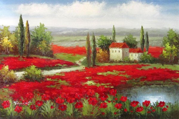 Тоскана картины художников маковые поля