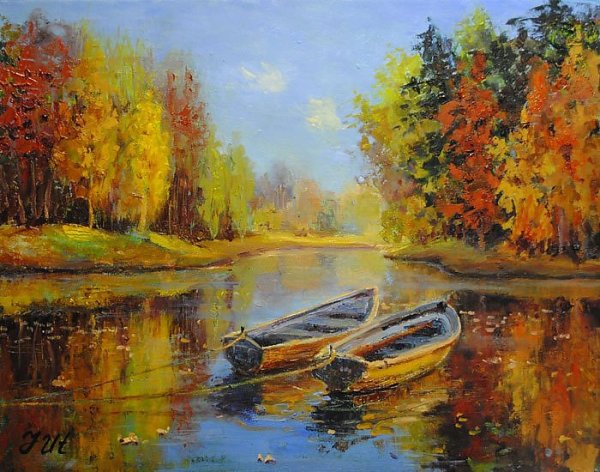 Осенние пейзажи маслом живопись