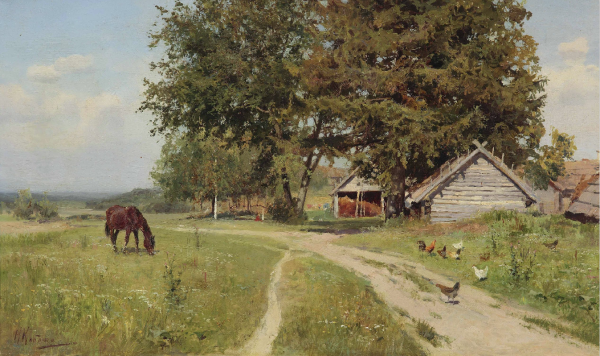 Михаил Клодт село в Орловской губернии (1864)