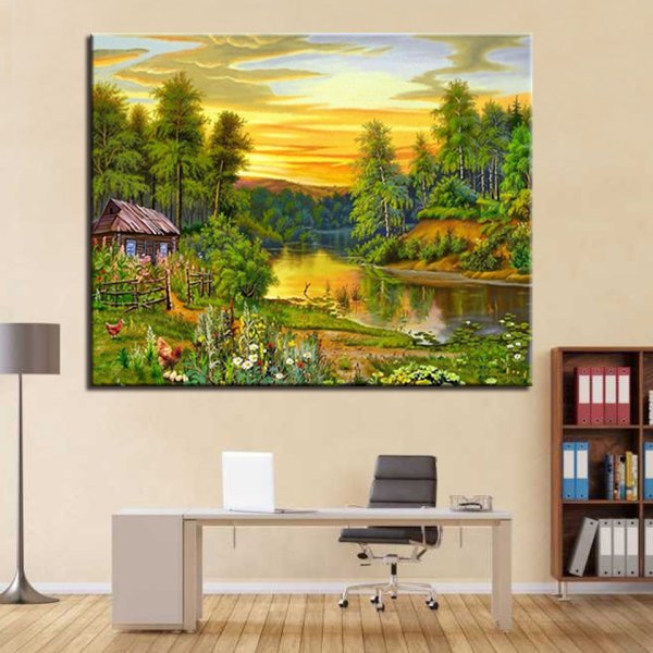 Холст в интерьере