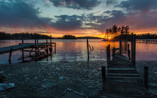 Озеро Сайма Финляндия обои