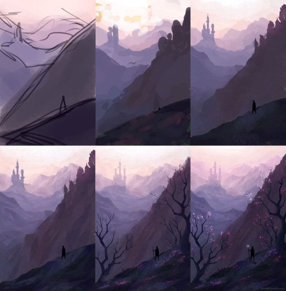 Пейзаж диджитал туториал