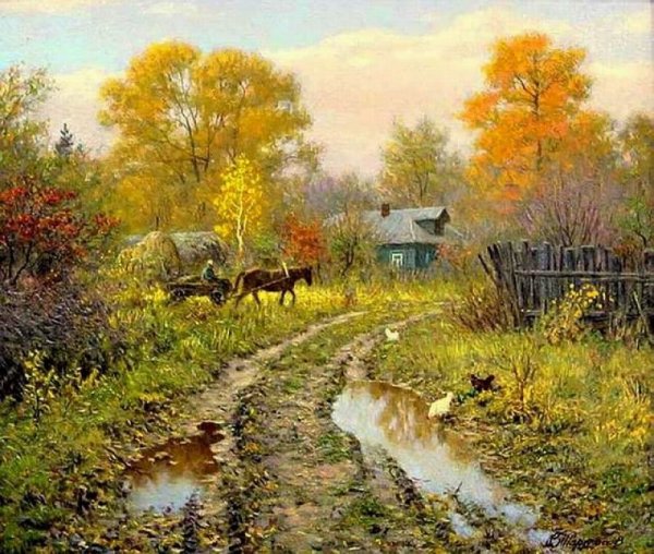 Художник Виктор Тормосов картины деревня