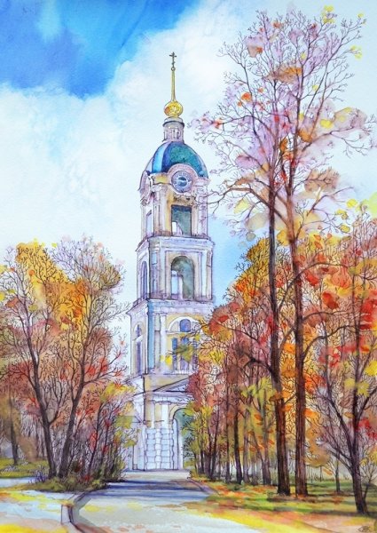 Колокольня Саров рисунок