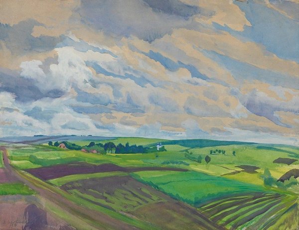 З.Серебрякова "пейзаж. 1916г."