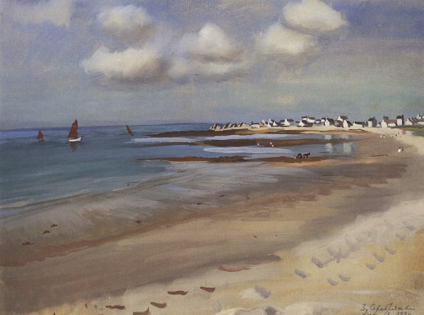 Зинаида Серебрякова зимний пейзаж 1910