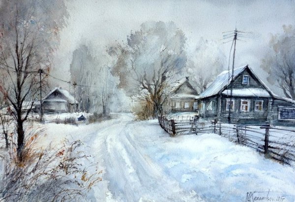 Художник Александр Воля зима