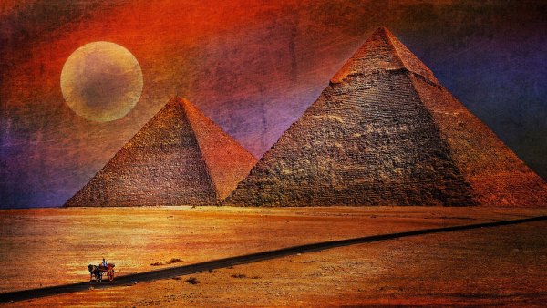 Каир живопись пирамиды