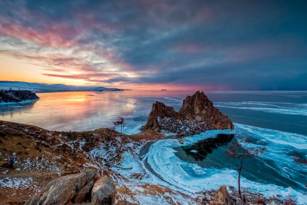 Остров Ольхон на Байкале зима