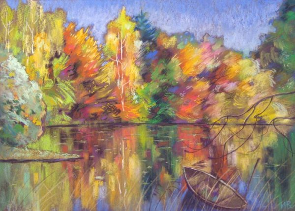 Осеннийпуйзаж пастелью