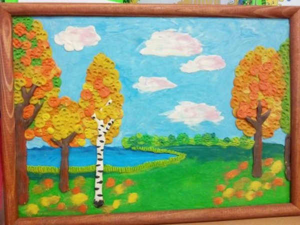 Пластилинография Золотая осень подготовительная группа