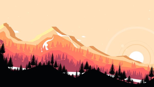 Векторная Графика пейзаж