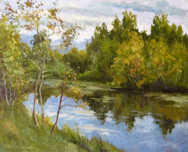 Академическая живопись пейзаж пленэр масло