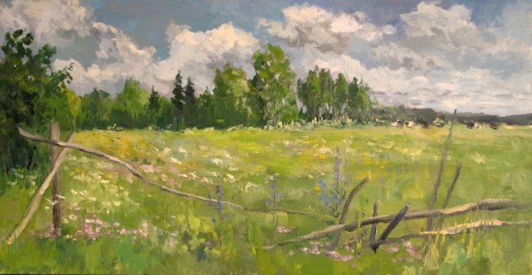 Академическая живопись пейзаж пленэр масло