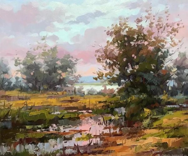 Академическая живопись пейзаж пленэр масло