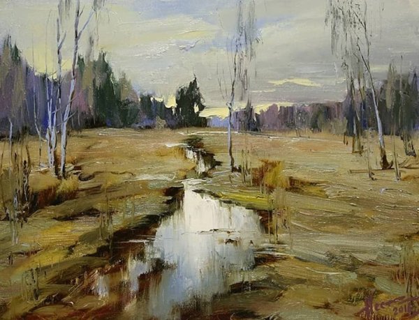 Академическая живопись гуашь пейзаж