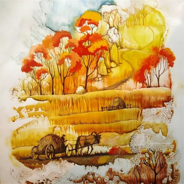 Монотипия Пейзажная