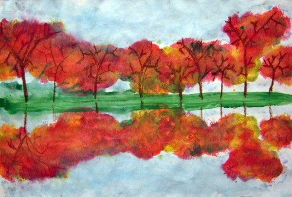 Монотипия Пейзажная